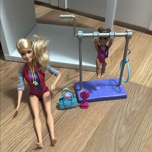 Barbie Pink and Purple Gymnastics Doll Set